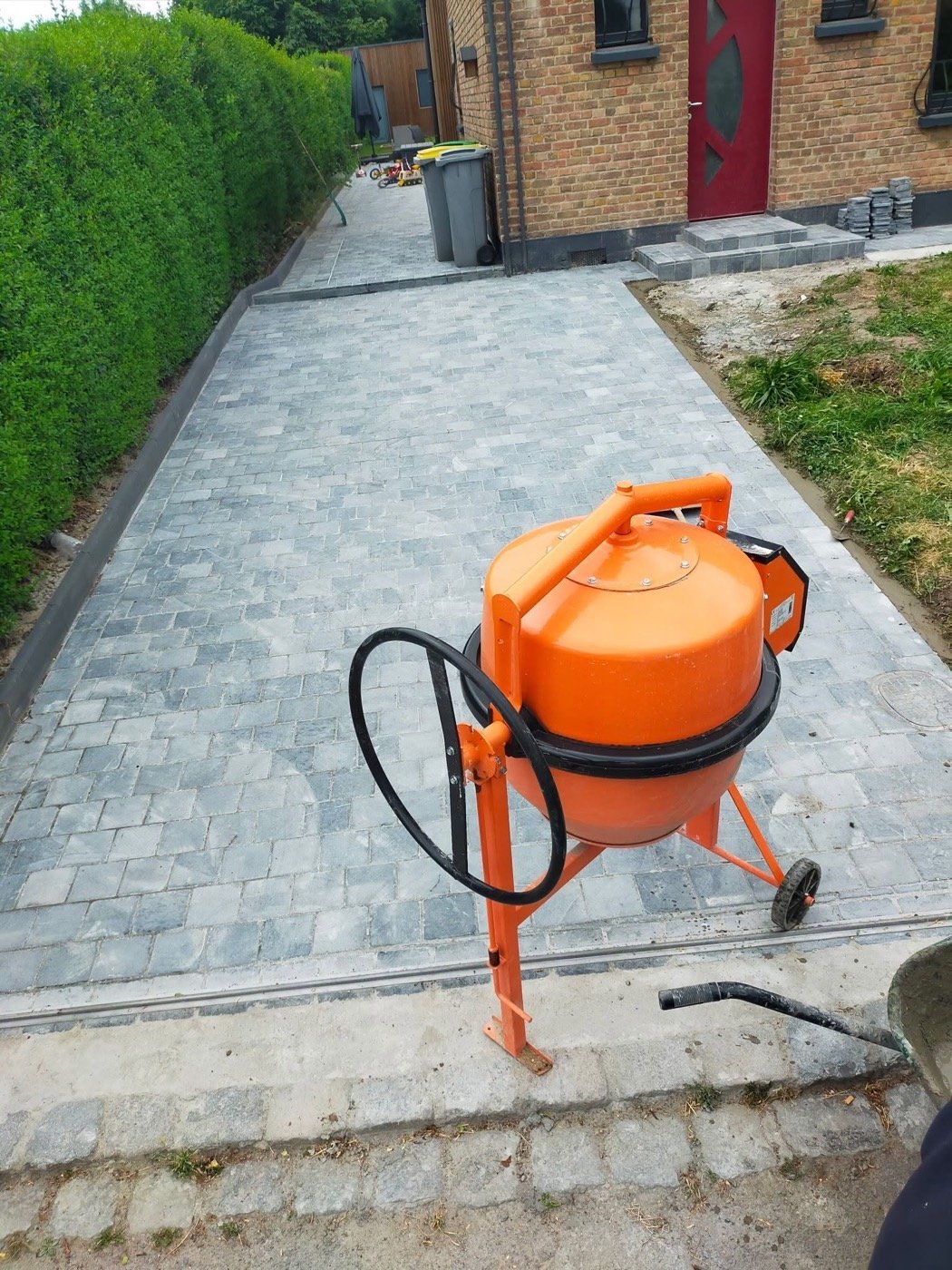 Équipe EMS Pavage sur un chantier de pavage